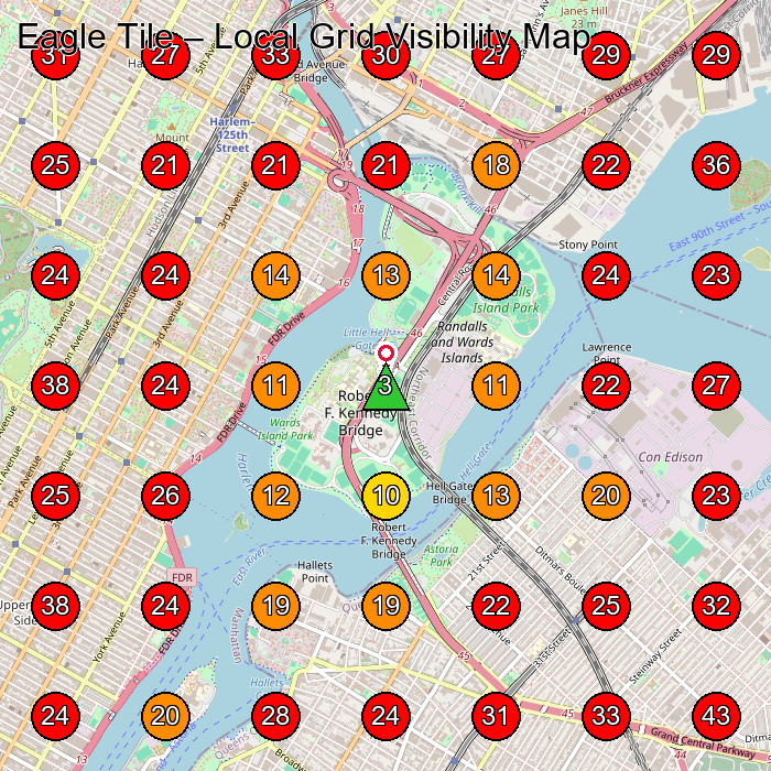 Eagle Tile GeoGrid visibility map for Tile Store in New York